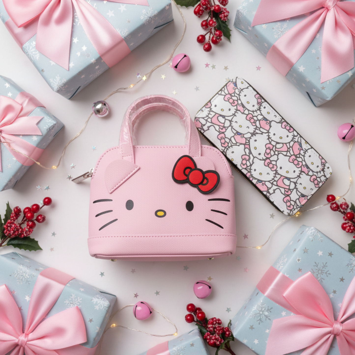 Hello Kitty Mini Handbag + Long Wallet Bundle – Faux Leather - KWtoyszone | Proudly Canadian