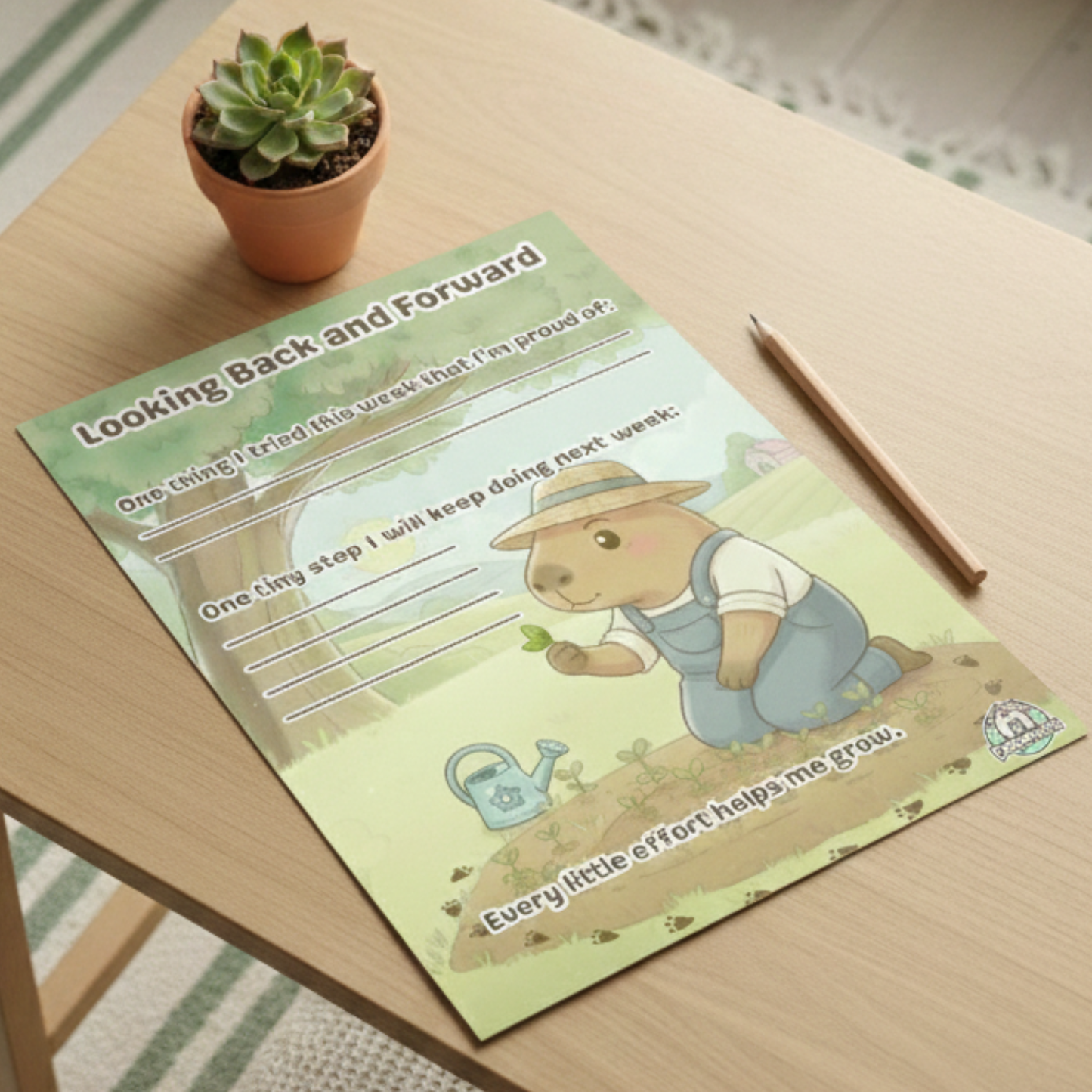Chill Capy Goals Journal - Week 5: What if Growth Feels Slow? (Ages 6–10)