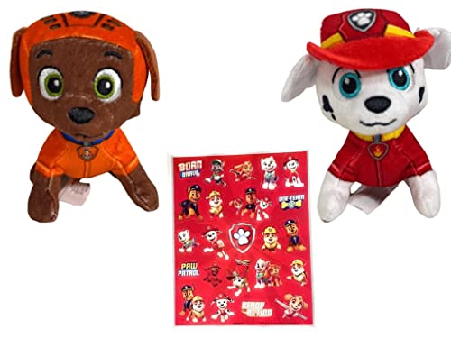 Bundle: Marshall and Zuma 5 inch Plush with Bonus Sticker Sheet - KWtoyszone | Proudly Canadian