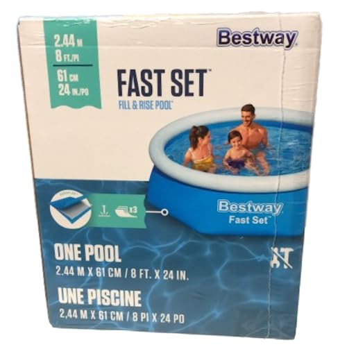 Bestway 8ft Fast Set Pool – Inflatable Above-Ground Pool (1,880L) - KWtoyszone | Proudly Canadian