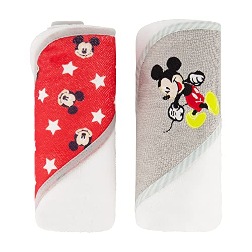Disney Cudlie Baby Boy Mickey Mouse 2-Pack Hooded Towels – Soft Little Stars Print - KWtoyszone | Proudly Canadian