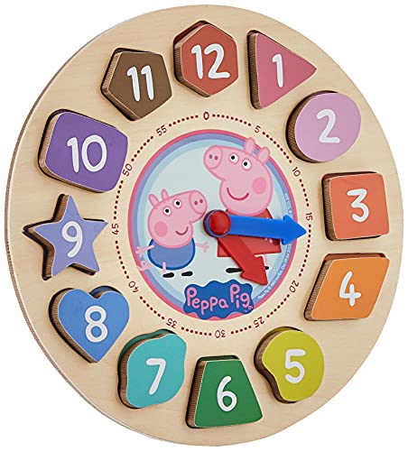 Peppa Pig Shape Sorter Clock Puzzle – 12 Pieces | Fun Learning Toy for Toddlers - KWtoyszone | Proudly Canadian