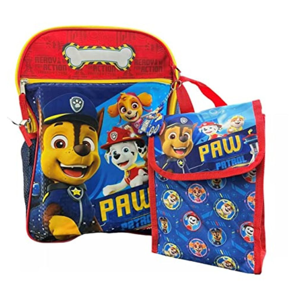 Paw Patrol 16" Backpack 4-Piece Set with Lunch Kit, Key Chain & Carabiner - KWtoyszone | Proudly Canadian