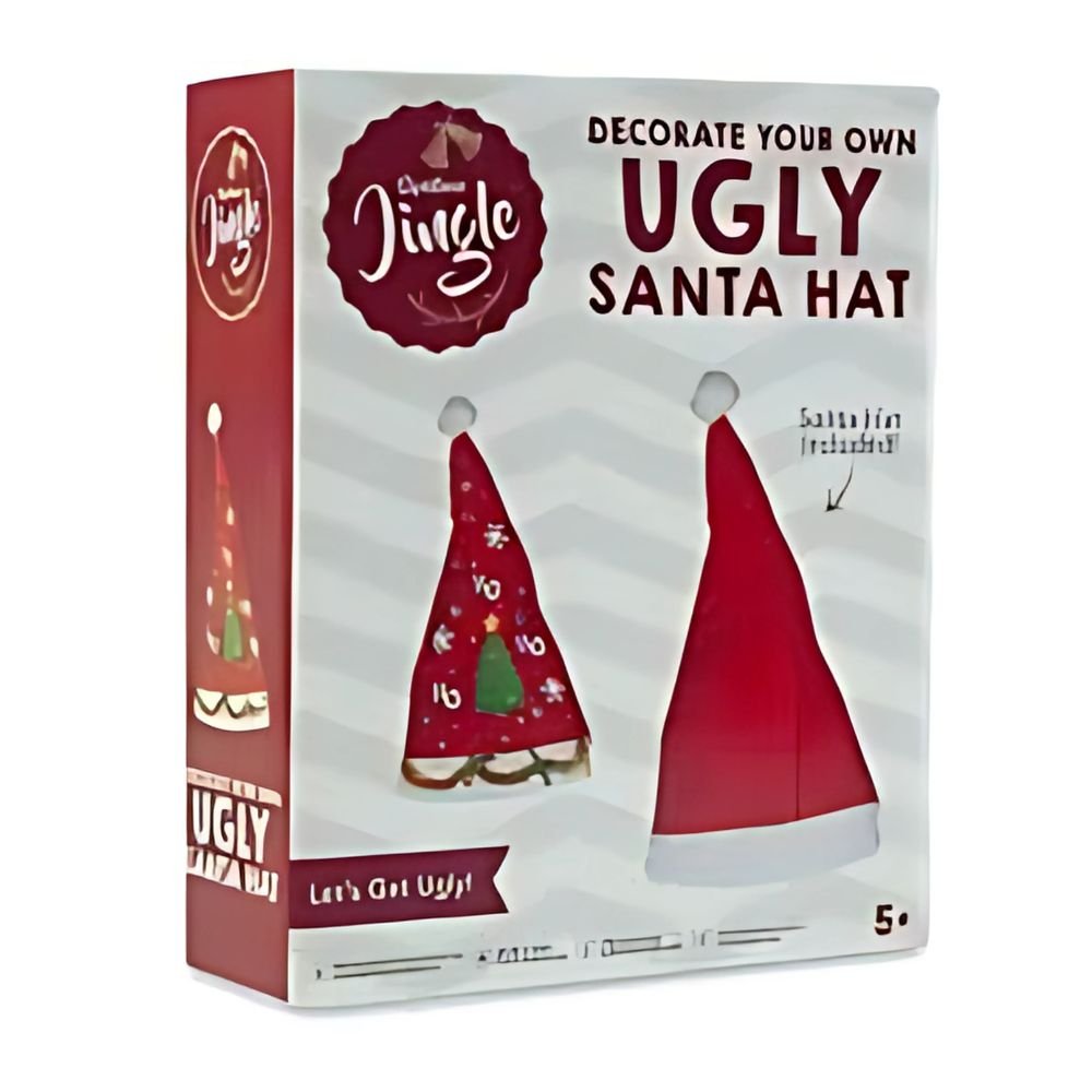 Make Your Own Ugly Santa Hat – 42-Piece DIY Kit | Fun Holiday Craft for Kids and Families - KWtoyszone | Proudly Canadian