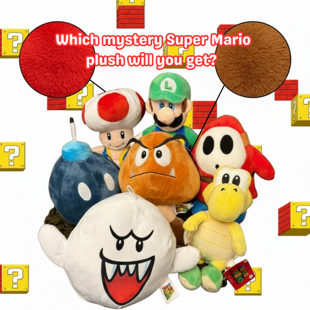 Mystery Mario Plush + Bonus Stickers — Holiday Surprise Bundle (Limited Stock) - KWtoyszone | Proudly Canadian