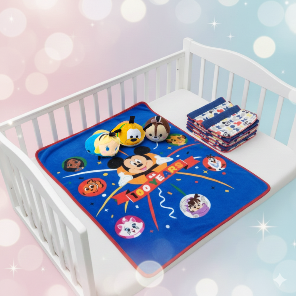 Mickey Mouse Baby Bundle – Disney Throw, Washcloths & Tsum Tsum Plush - KWtoyszone | Proudly Canadian