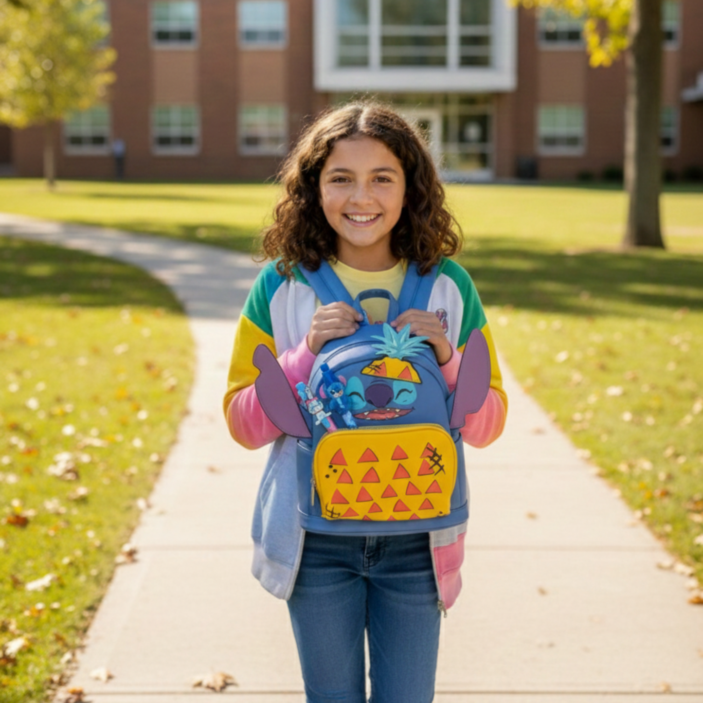 Disney Stitch Backpack + 3-Pack Pens Gift Bundle - KWtoyszone | Proudly Canadian