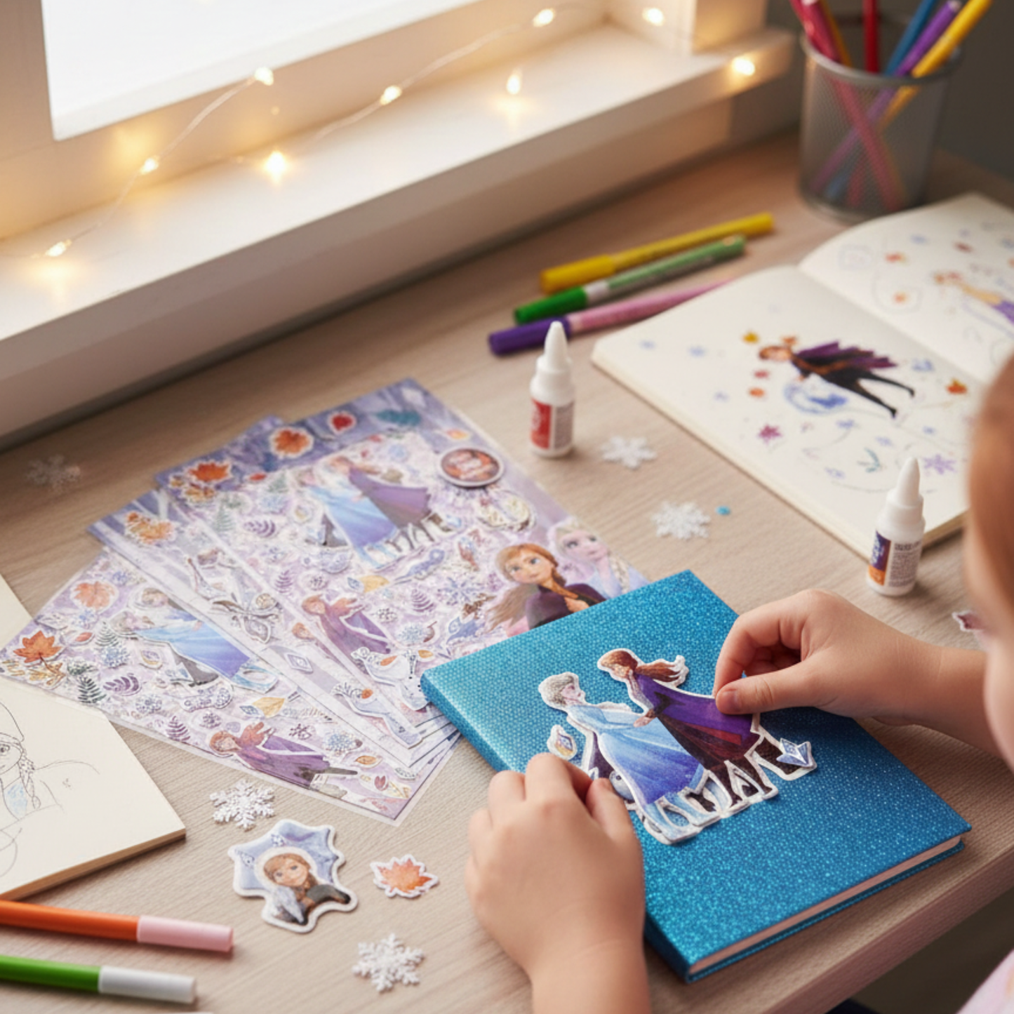 Frozen Fleece Throw + Puffy Stickers Bundle – Cozy & Fun Gift - KWtoyszone | Proudly Canadian