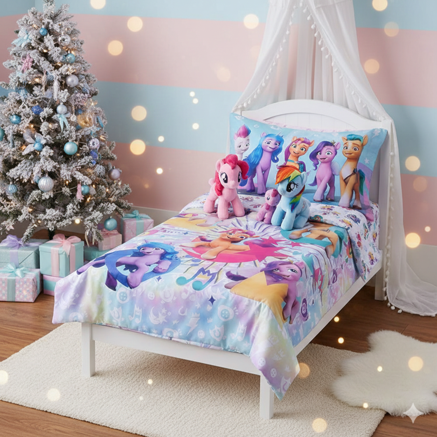 My Little Pony Toddler Sheet Set + Snap N’ Wear Rings Activity Bundle - KWtoyszone | Proudly Canadian