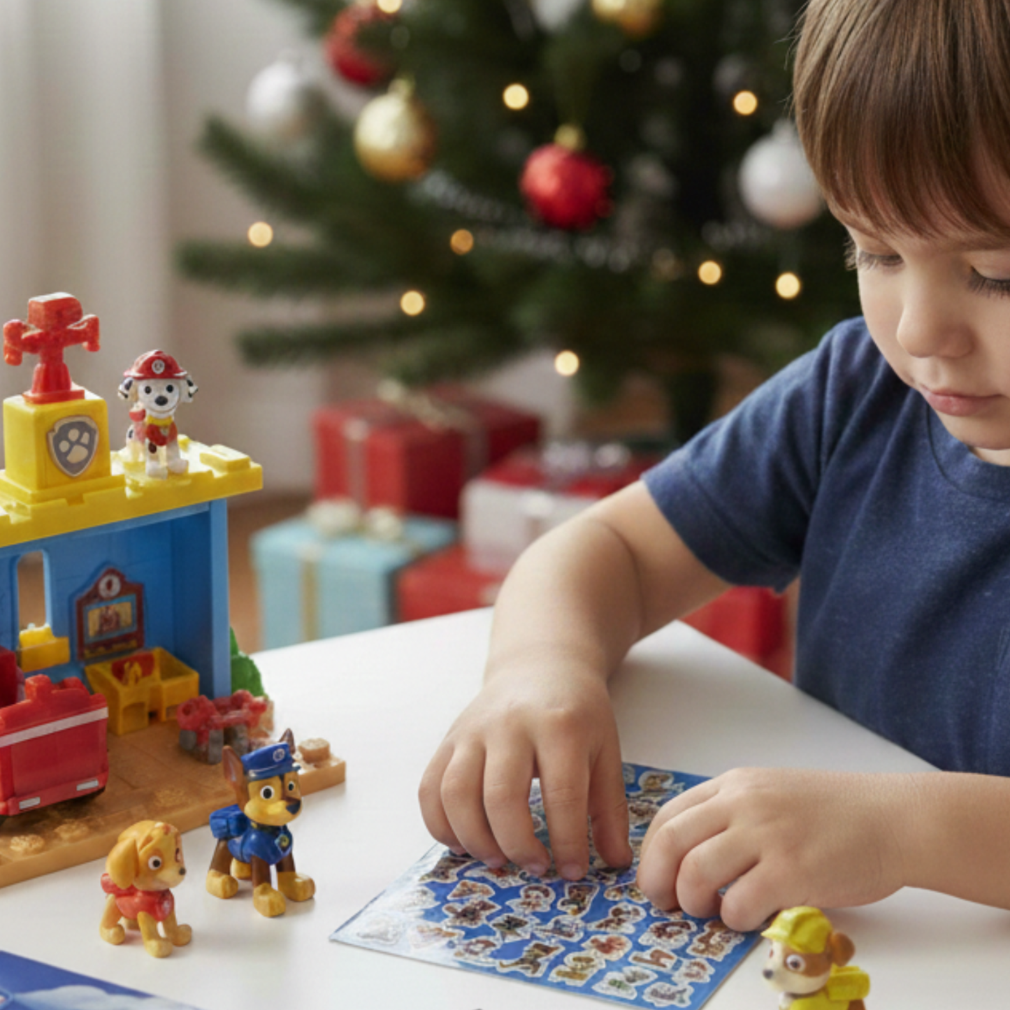 Paw Patrol “Fantastic Team” Fleece Throw + Raised Stickers Bundle