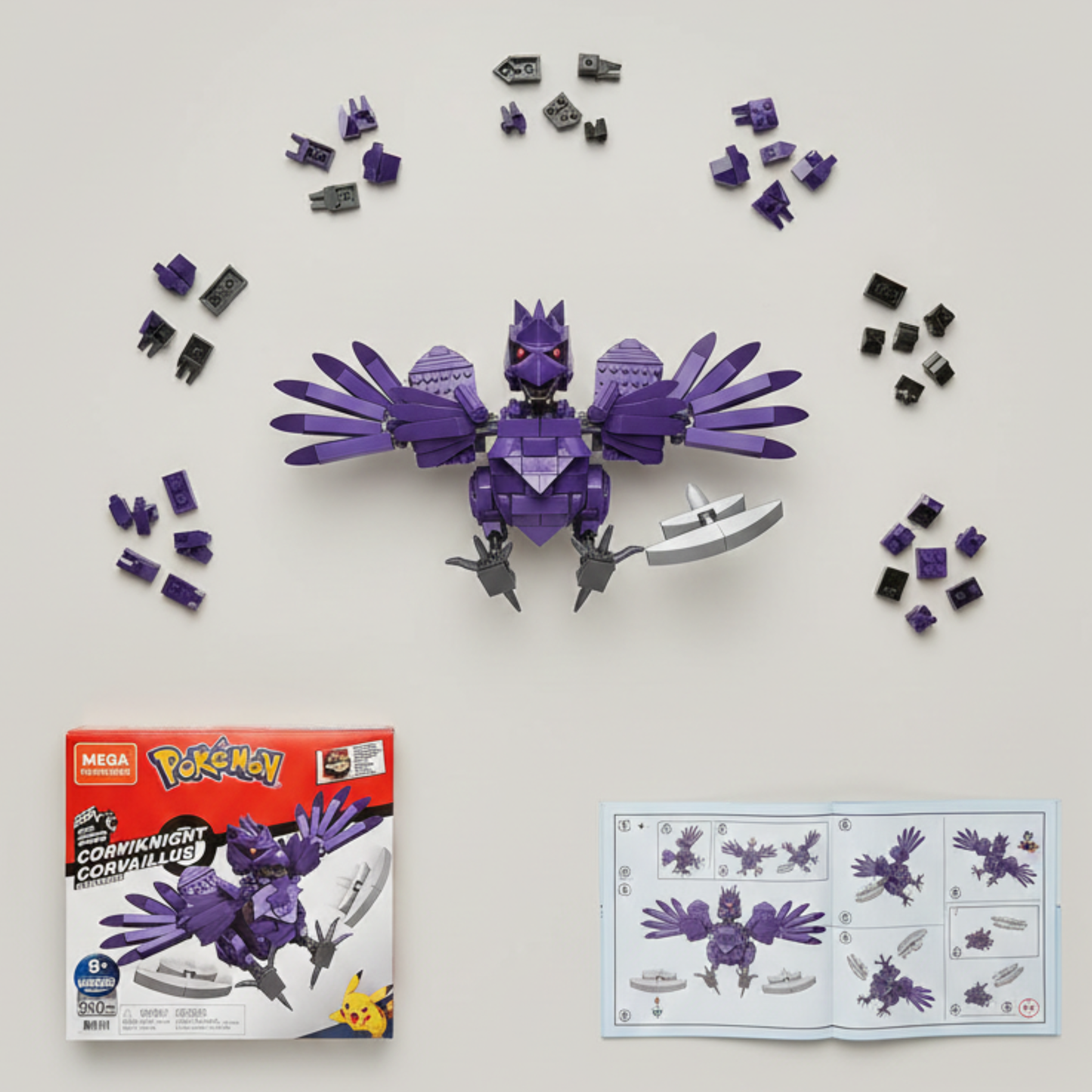Mega Construx Pokémon Corviknight Building Set (340 Pieces) | Ages 8+