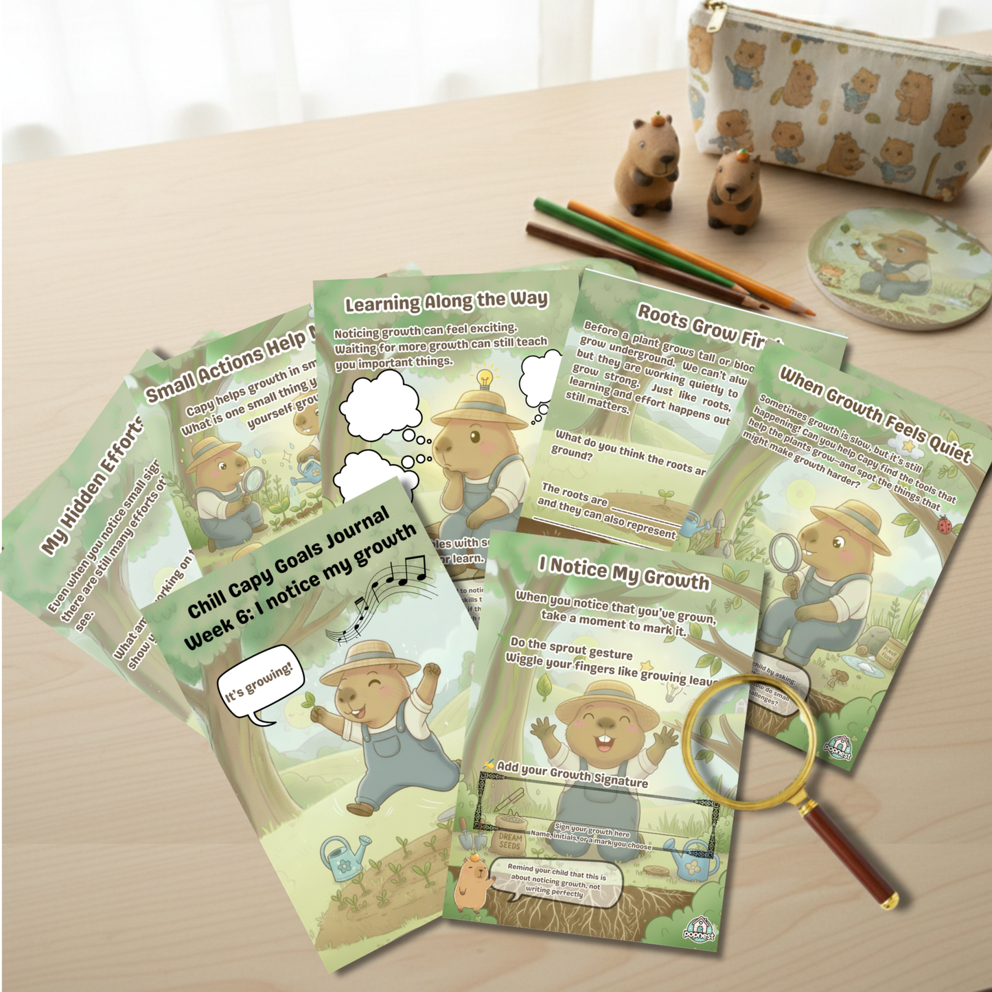 Chill Capy Goals Journal – Week 6: I Notice My Growth