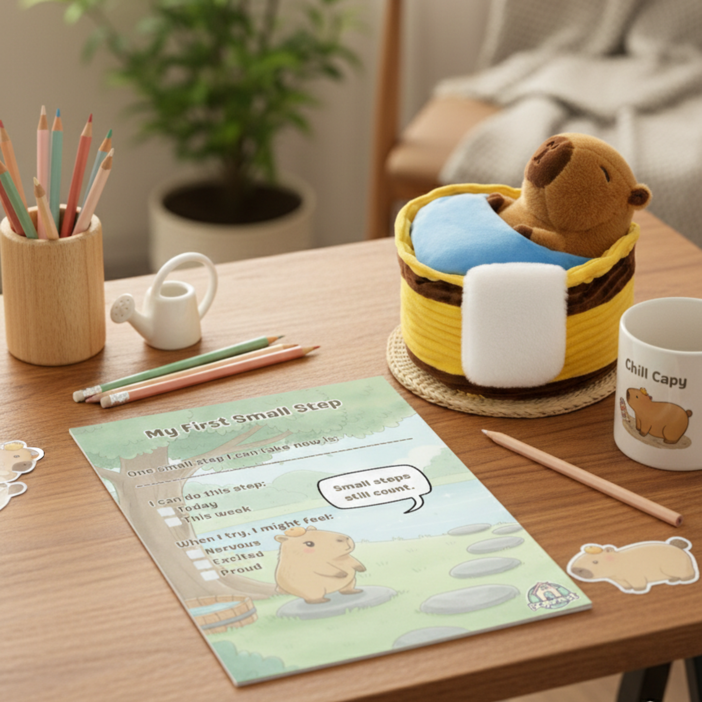 Chill Capy Goals Journal – Week 3: Turning Dreams into Small Steps (Ages 6–10)