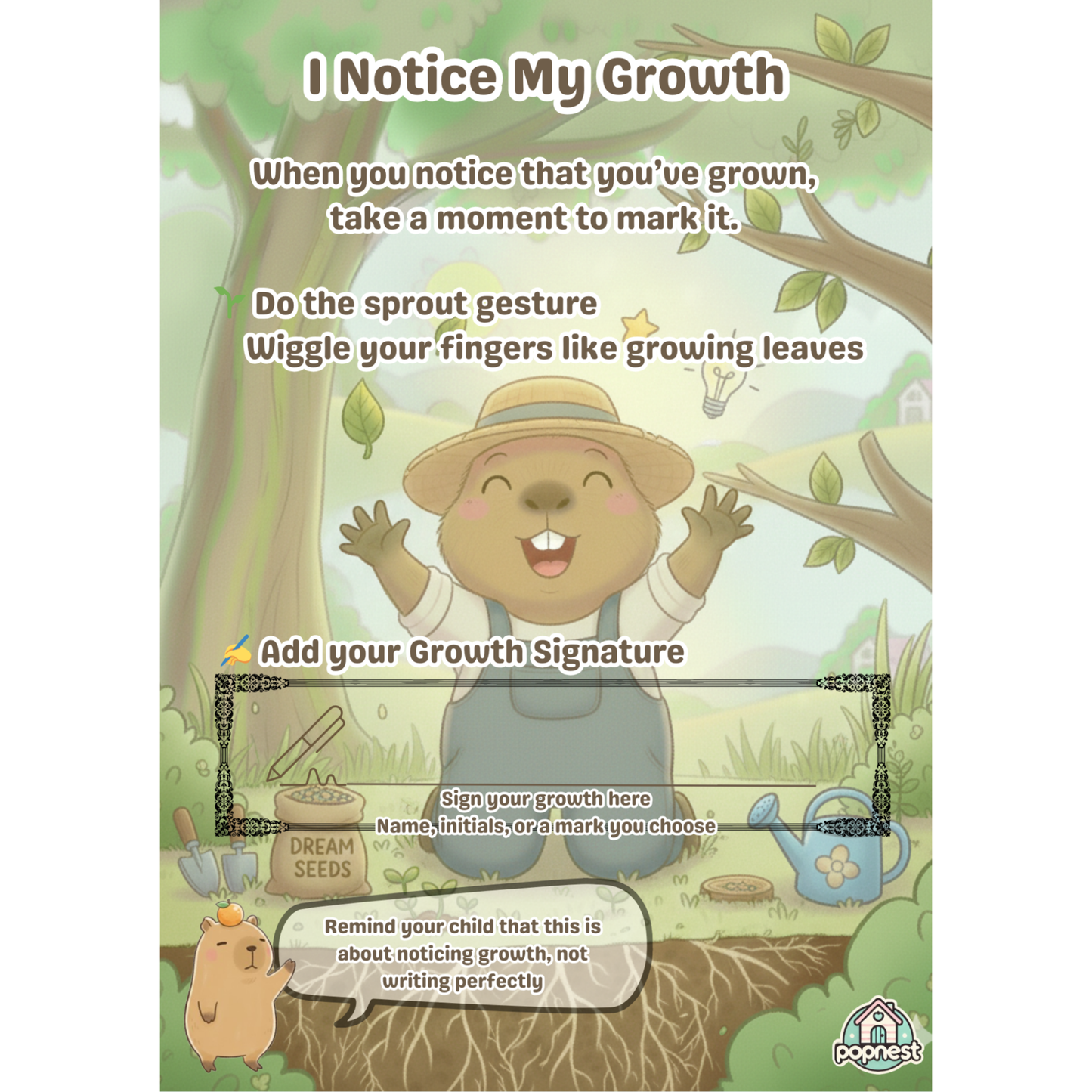 Chill Capy Goals Journal – Week 6: I Notice My Growth