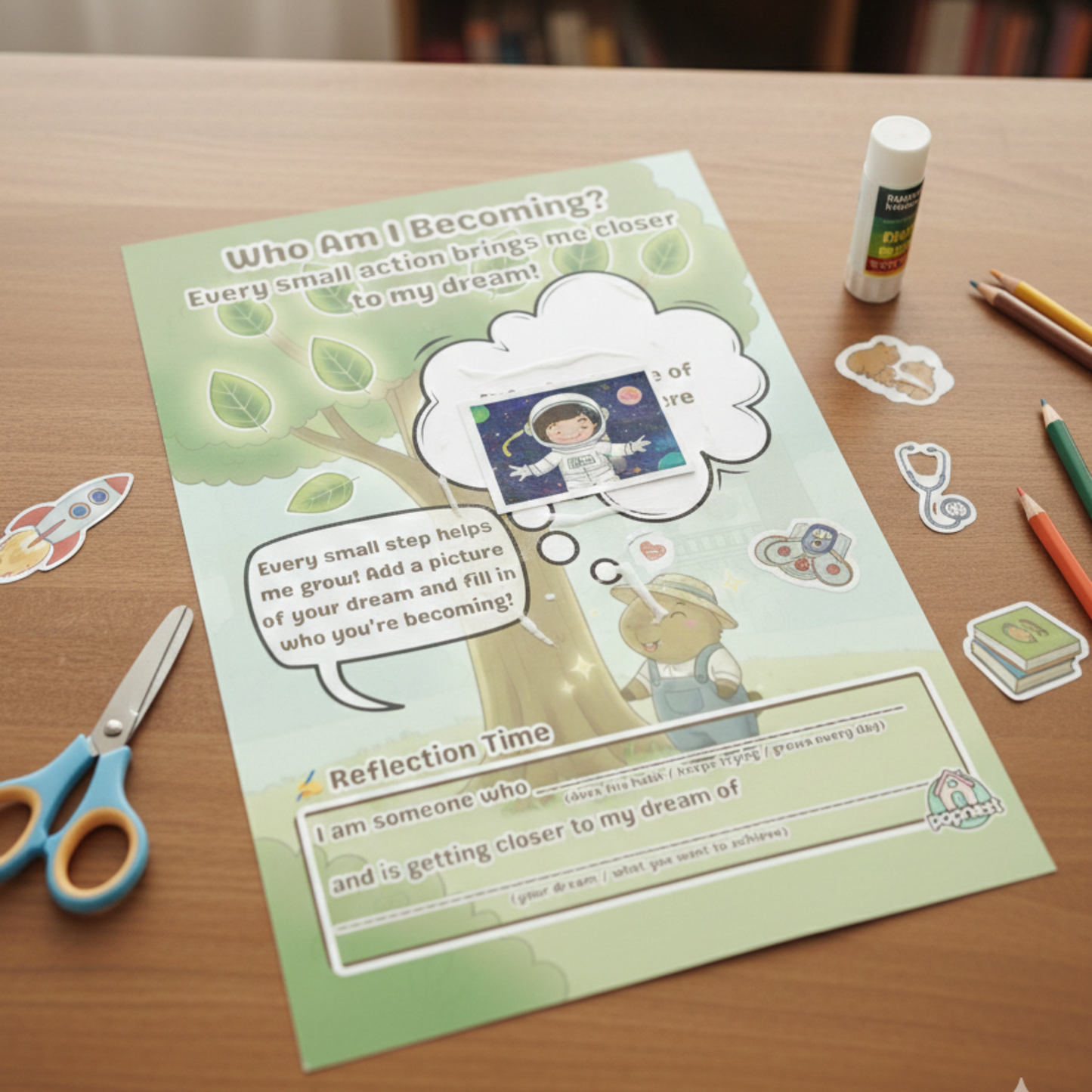 Chill Capy Goals Journal – Week 7: Dream Builder & Growth Celebration (Ages 6–10)