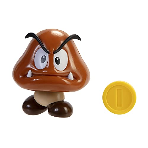 Super Mario Action Figure 4 Inch Goomba Collectible Toy with Coin Accessory - KWtoyszone | Proudly Canadian
