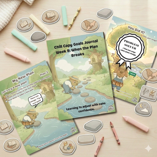 Chill Capy Goals Journal – Week 9: Problem Solver (Ages 6–10)