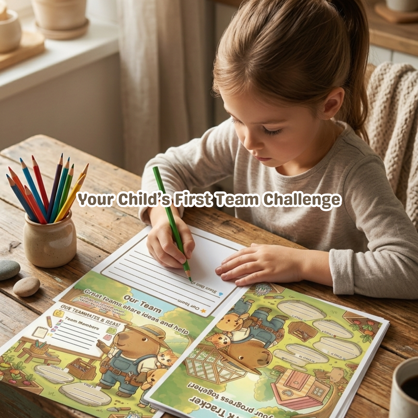 Chill Capy Goals Journal Week 11 – Teamwork Challenge (Ages 6–10)
