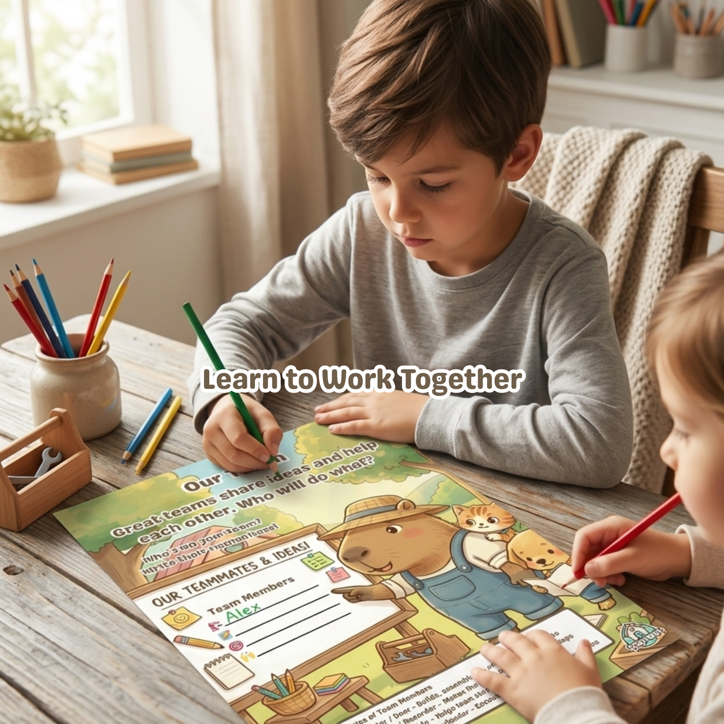 Chill Capy Goals Journal Week 11 – Teamwork Challenge (Ages 6–10)