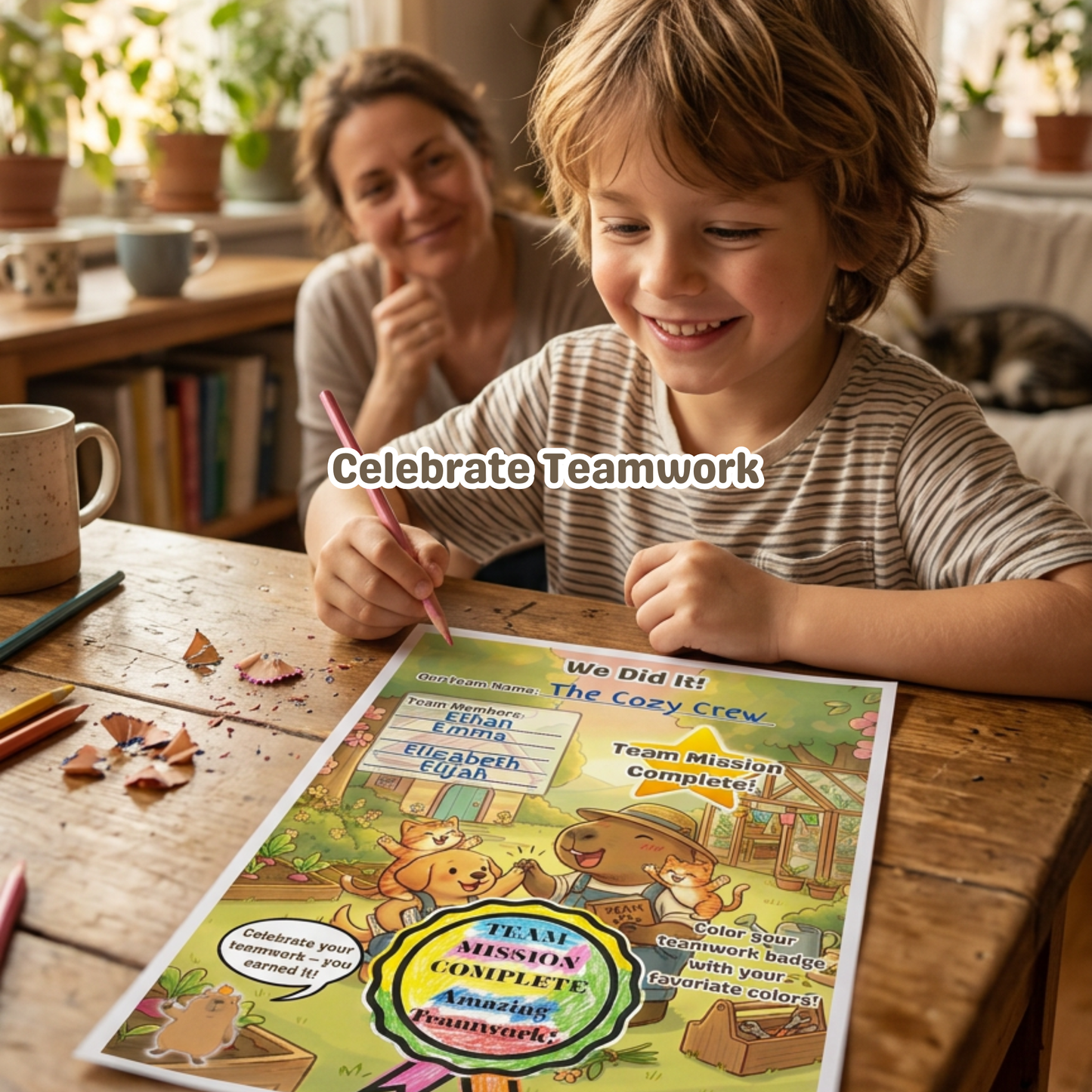 Chill Capy Goals Journal Week 11 – Teamwork Challenge (Ages 6–10)