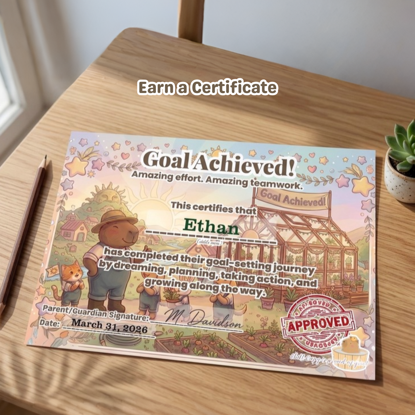Chill Capy Goals Journal – Week 12: Big Challenge Finale (Ages 6 - 10)