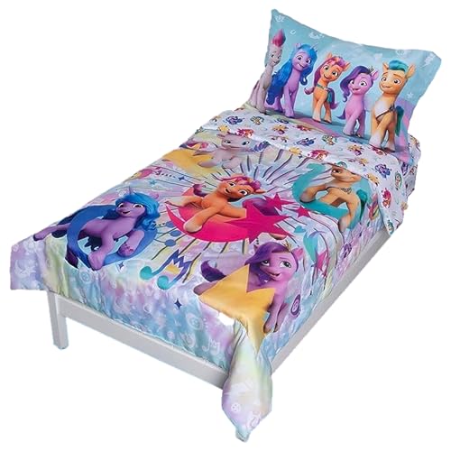 My Little Pony Toddler 4-Piece Bedding Set with Comforter, Sheets & Pillowcase - KWtoyszone | Proudly Canadian