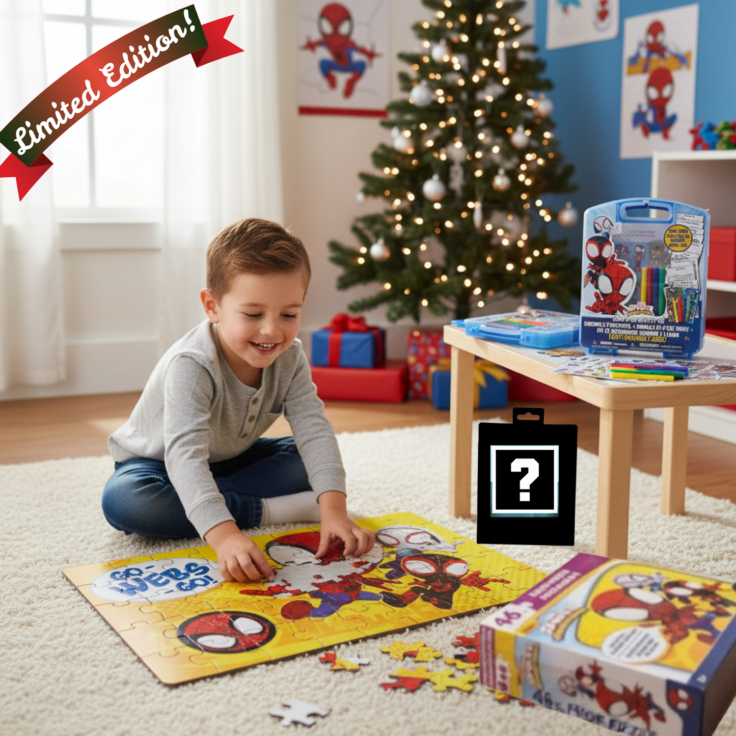 Spidey Adventure Surprise Kit – Activity Set, 3FT Puzzle & Mystery Craft Gift Bundle - KWtoyszone | Proudly Canadian