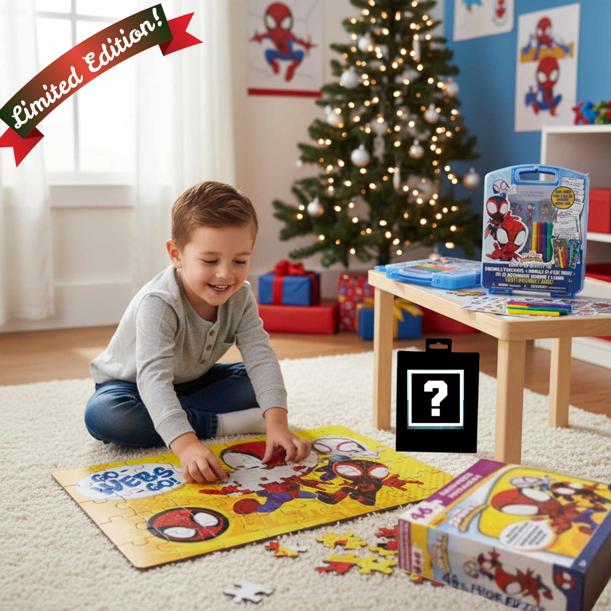 Spidey Adventure Surprise Kit – Activity Set, 3FT Puzzle & Mystery Craft Gift Bundle - KWtoyszone | Proudly Canadian