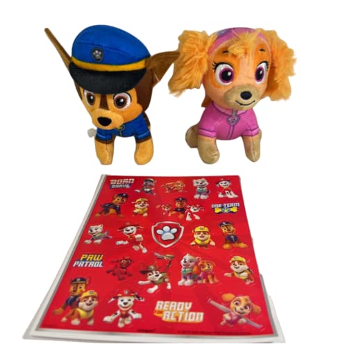 Bundle: Skye and Chase 5 inch Plush with Bonus Sticker Sheet - KWtoyszone | Proudly Canadian