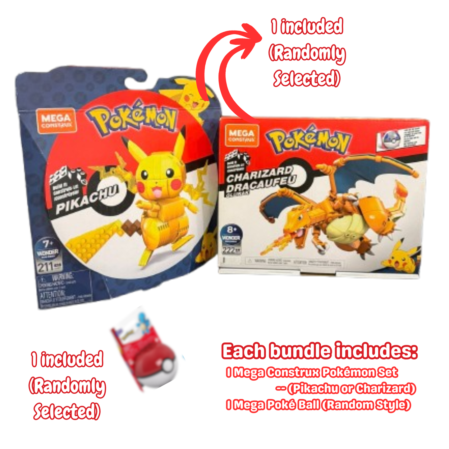 Pokémon Build & Battle Surprise Bundle – Mega Construx 200+ Piece Set + Mini Poké Ball Build - KWtoyszone | Proudly Canadian