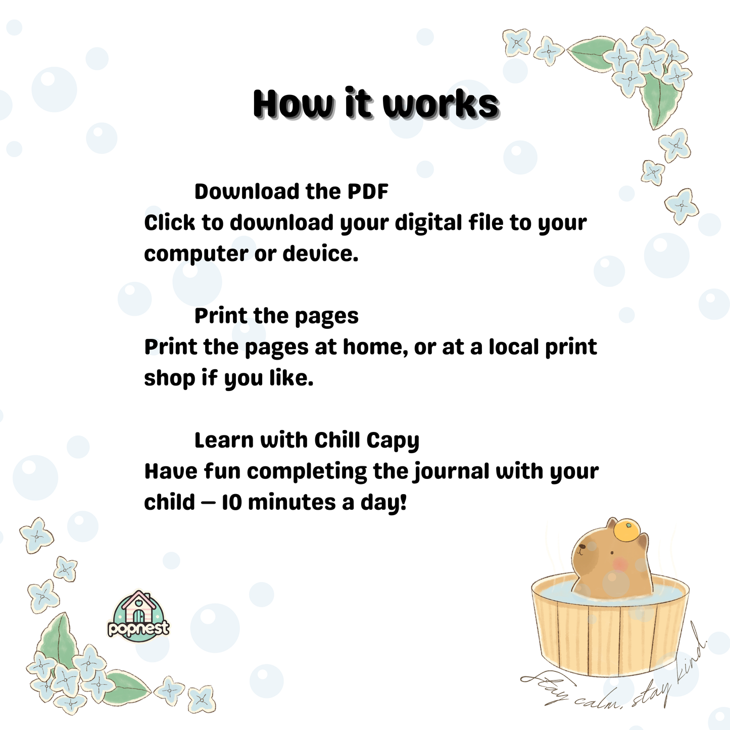 Chill Capy Goals Journal – Week 1: Values Discovery (Ages 6–10)