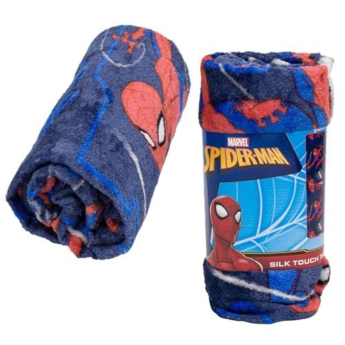 Northwest Spiderman Kids' Bed Silk Throw Blanket 40"" x 50"", Single, Blue, 91898 - KWtoyszone | Proudly Canadian