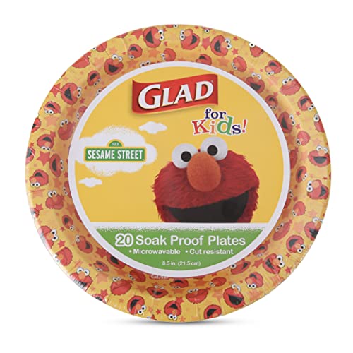 Glad for Kids Elmo Paper Plates – 20ct, 8.5” Round, Sesame Street Design - KWtoyszone | Proudly Canadian