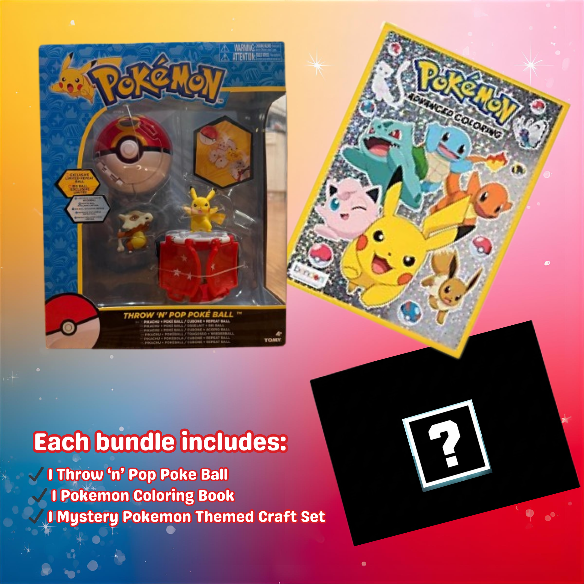 Pokémon Play & Surprise Creative Play Set – Poké Ball, Coloring Book & Art Kit - KWtoyszone | Proudly Canadian
