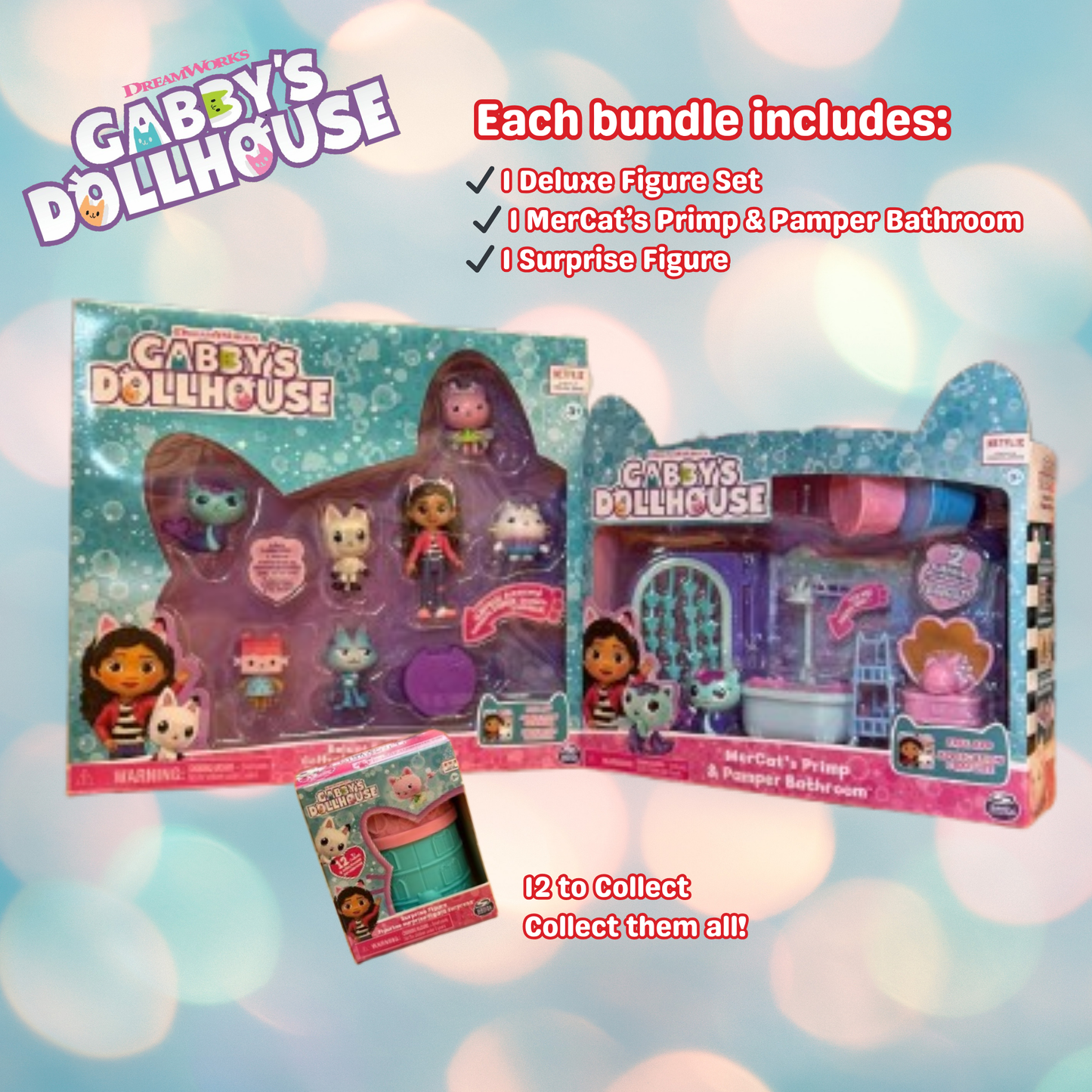 Limited Edition Gabby’s Dollhouse Deluxe Figure Gift Set – MerCat’s Primp & Surprise Figure - KWtoyszone | Proudly Canadian