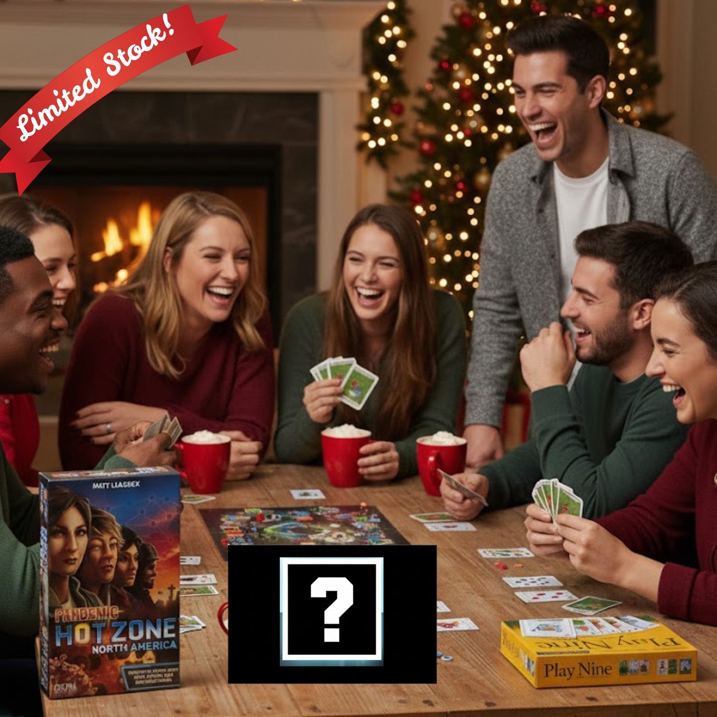 Adult Board Game Family Night Mystery Bundle - Pandemic Hot Zone, Play Nine & Surprise Mystery Game