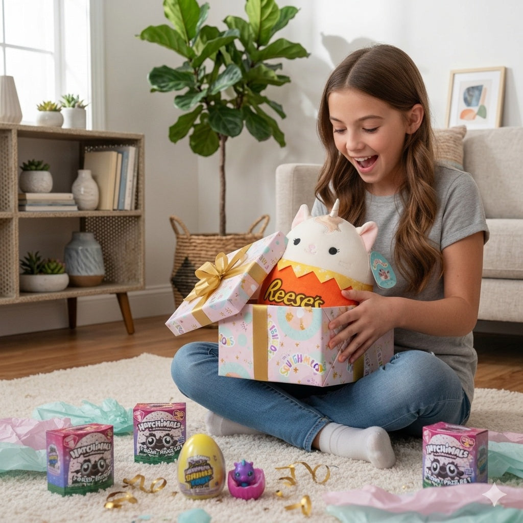 Mystery Plush & Figures Box – Squishmallow + Hatchimals – Unbox the Cuteness!