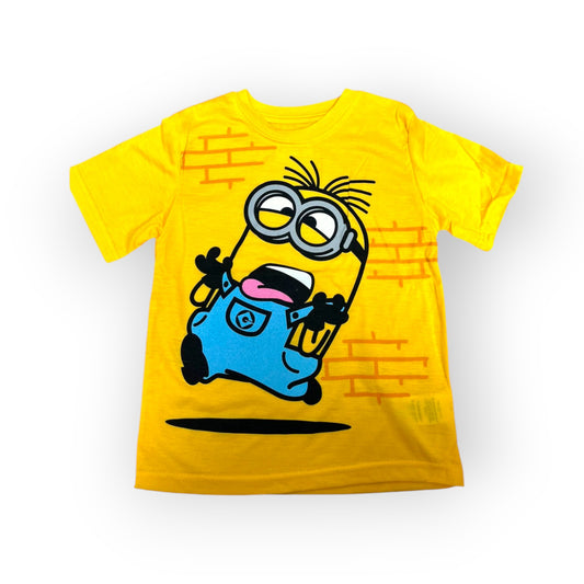 Minions Dave Funny Face Graphic Kids T-Shirt – Yellow Short Sleeve, Age 4 - KWtoyszone | Proudly Canadian