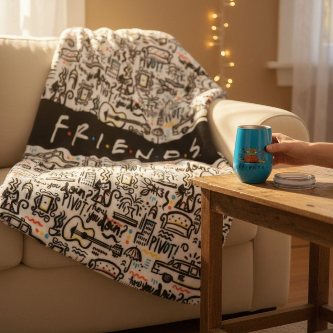 Friends Cozy Gift Bundle – Blanket & 10oz Tumbler Set - KWtoyszone | Proudly Canadian