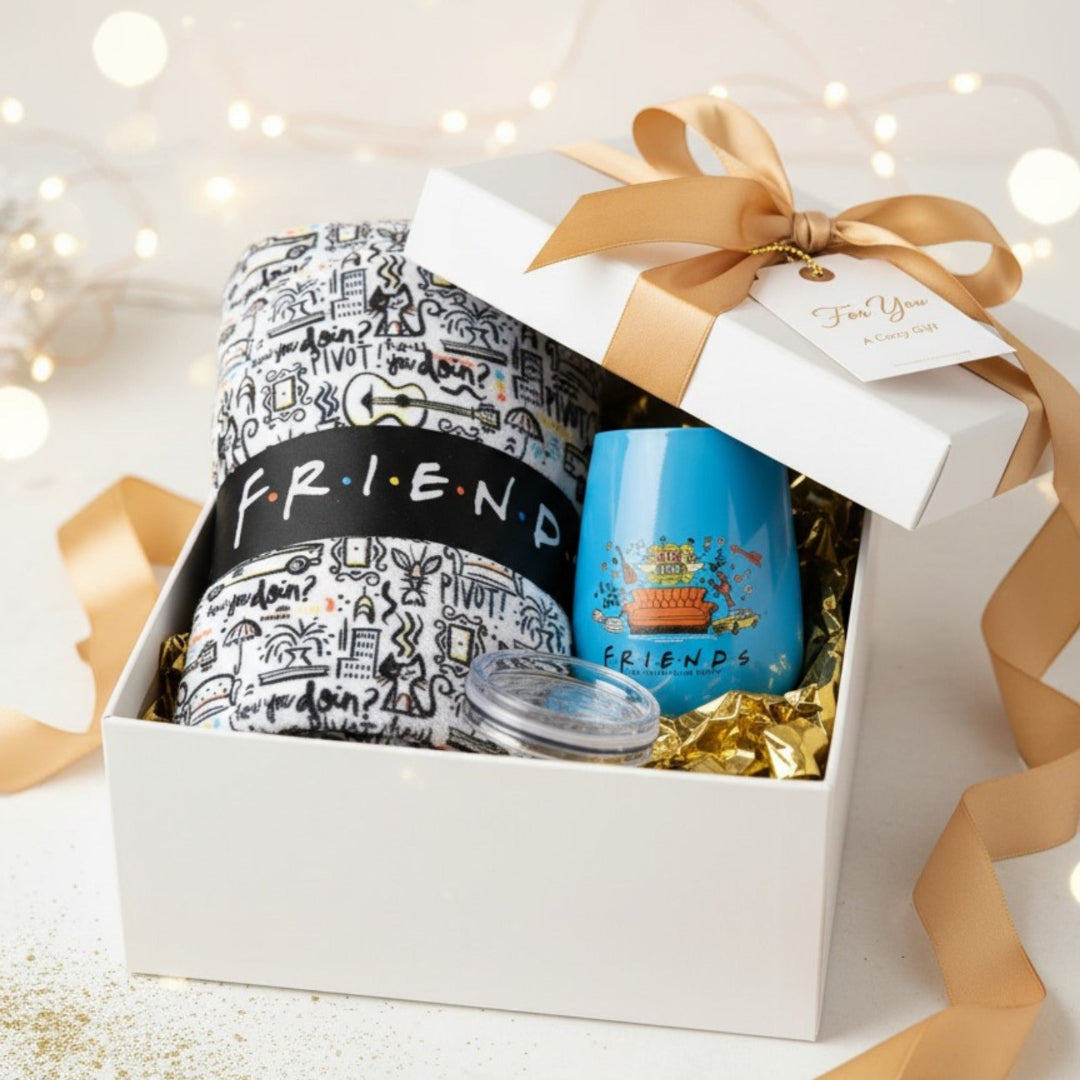 Friends Cozy Gift Bundle – Blanket & 10oz Tumbler Set - KWtoyszone | Proudly Canadian