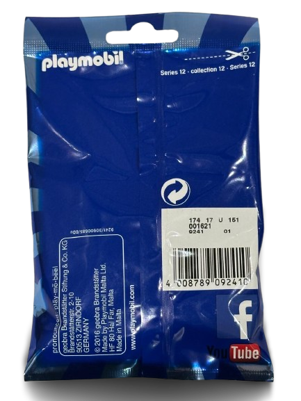 Playmobil toy packaging with blue background and visible branding.