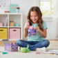 Girl playing with Aphanimal toys in a room with colorful storage boxes - KWtoyszone | Proudly Canadian